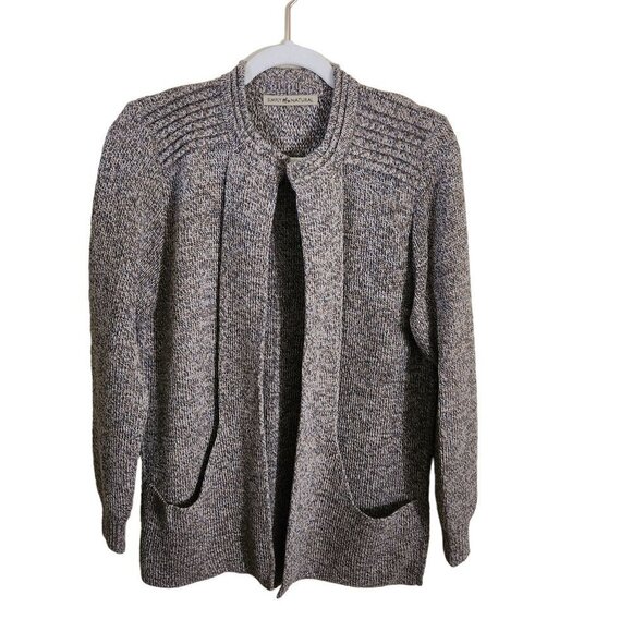 Simply Natural Linda Ebel Tan Peruvian Alpaca Open Front Cardigan Sweater OS - Picture 2 of 8